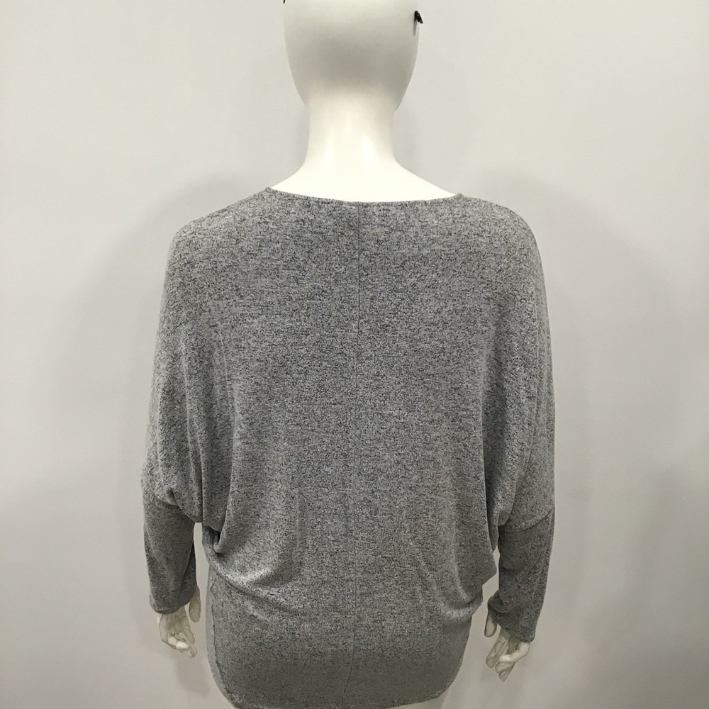 White House Black Market Top Marbled Black White Gray Medium Drop Waist Blouse - Picture 10 of 16
